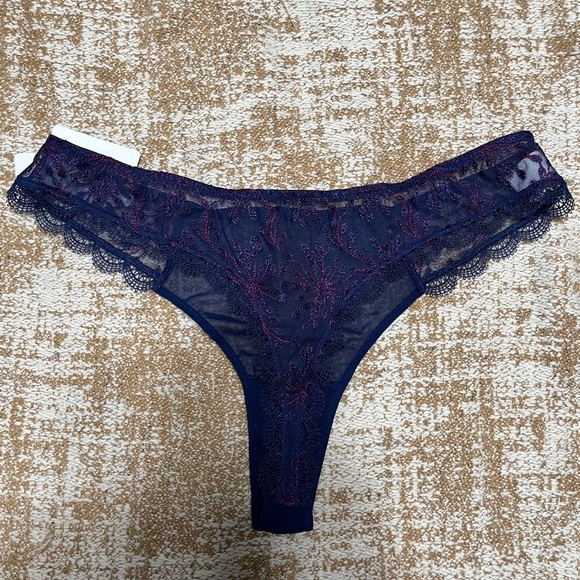 NWT Simone Perele Singuliere Tanga - Midnight Blue 3(M) - Picture 3 of 7